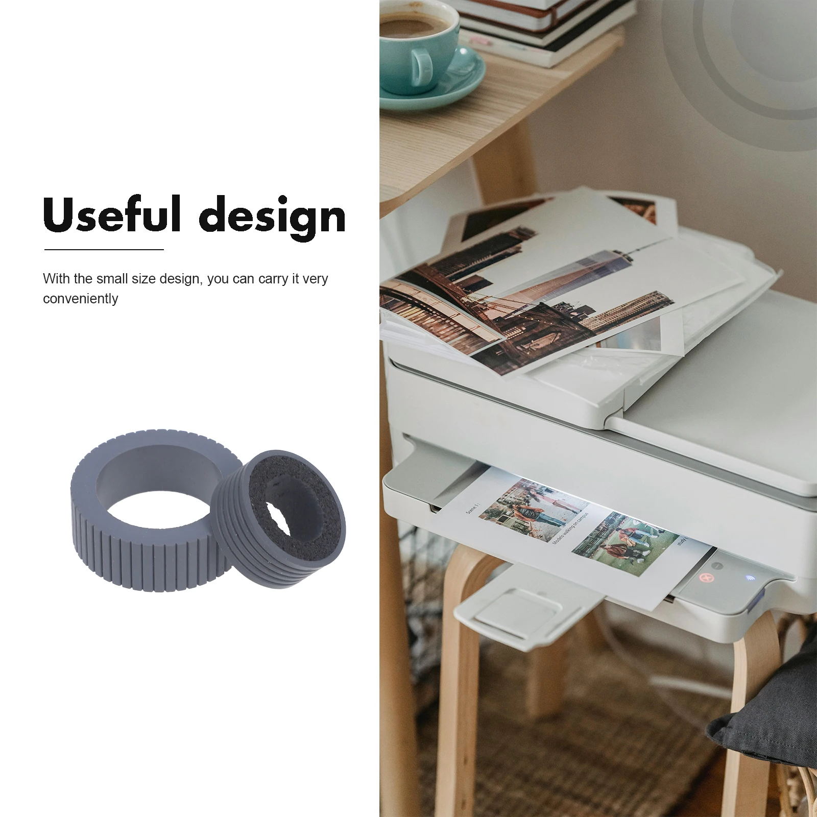 

4pcs Scanner Roller Pager Holsters Accessories Grey Tpr Material Replacement Fits IX1500 IX1600 Enhance Scanning Efficiency