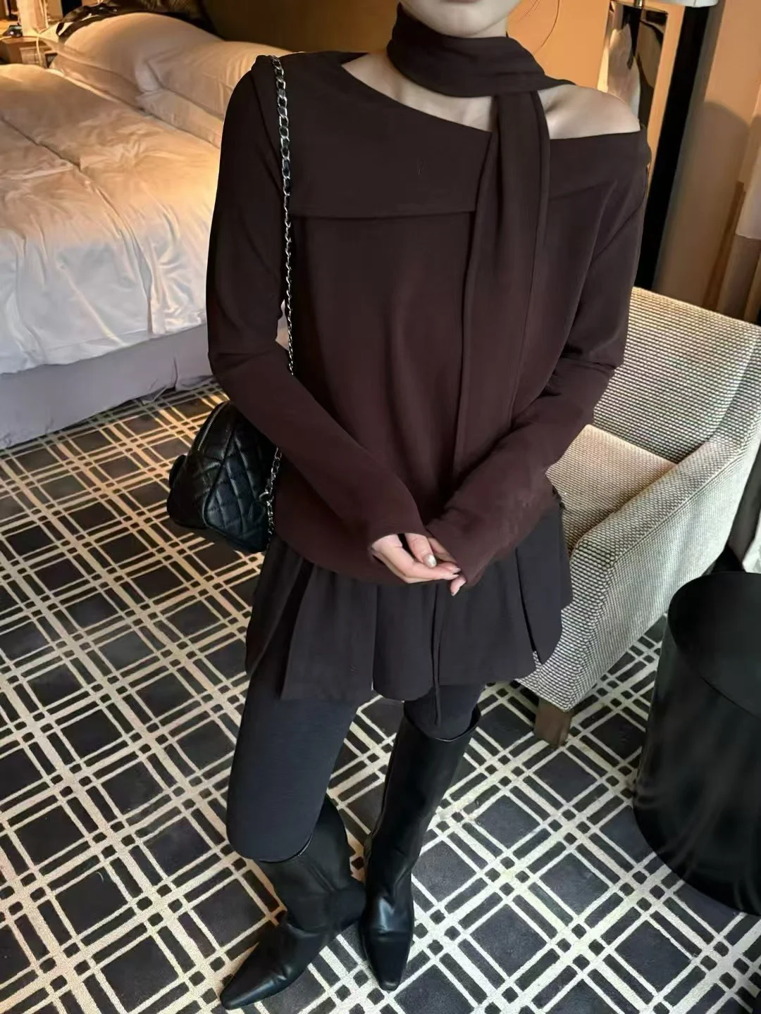 冬の新作韓国風カジュアルロングスリーブフローティングTシャツレディースソフトで快適な厚手のベースレイヤートップ