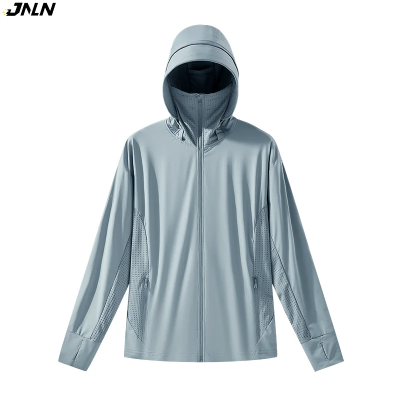 JNLN Veste d'été unisexe anti-UV, coupe-vent à séchage rapide pour l'extérieur, protection solaire, pour hommes et femmes, randonnée, camping, escalade, manteau élastique