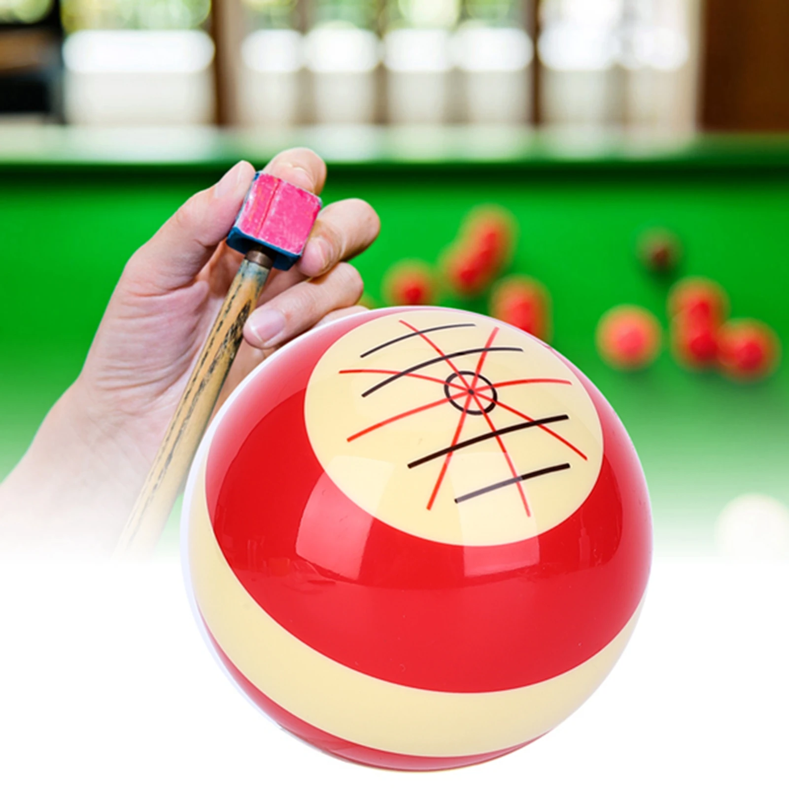 Billiard Cue Ball Portable Billiard Cue Ball Practice Training Assist Accessory for America Pool Eight Ball Billiard Accessory