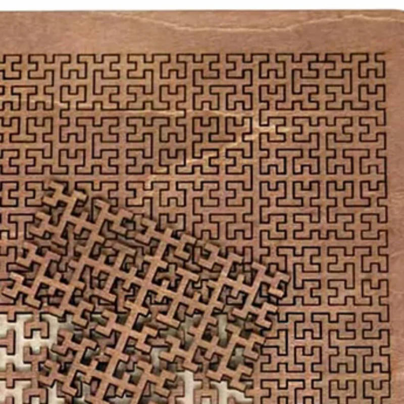 

Fractal Tray Puzzles,Mind Bending Wooden Jigsaw Puzzle,Unique Irregular Creative Labyrinth Impossible Difficult