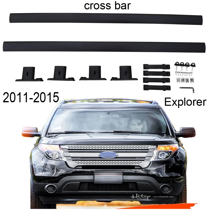 

Aluminum cross bar Transversal roof rack horizontal roof rail for Ford Explorer 2011 2012 2013 2014 2015, 2pcs/set, easy install