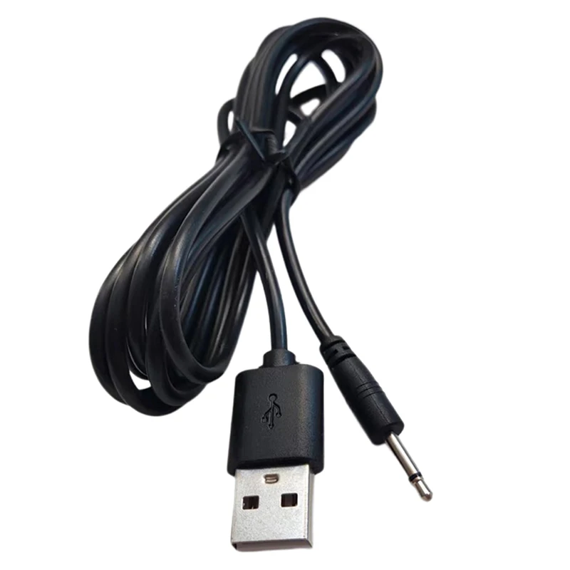 Cabo de carregamento USB para AUDIO DC, Cabo do carregador vibrador para massageador de varinha recarregável, preto 24AWG, 2,5mm