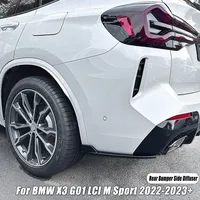 Car ABS Rear Bumper Lip Side Diffuser Canards Spoiler Splitter Body Kits Trim for BMW X3 G01 LCI M Sport 2022-2023+ Tuning