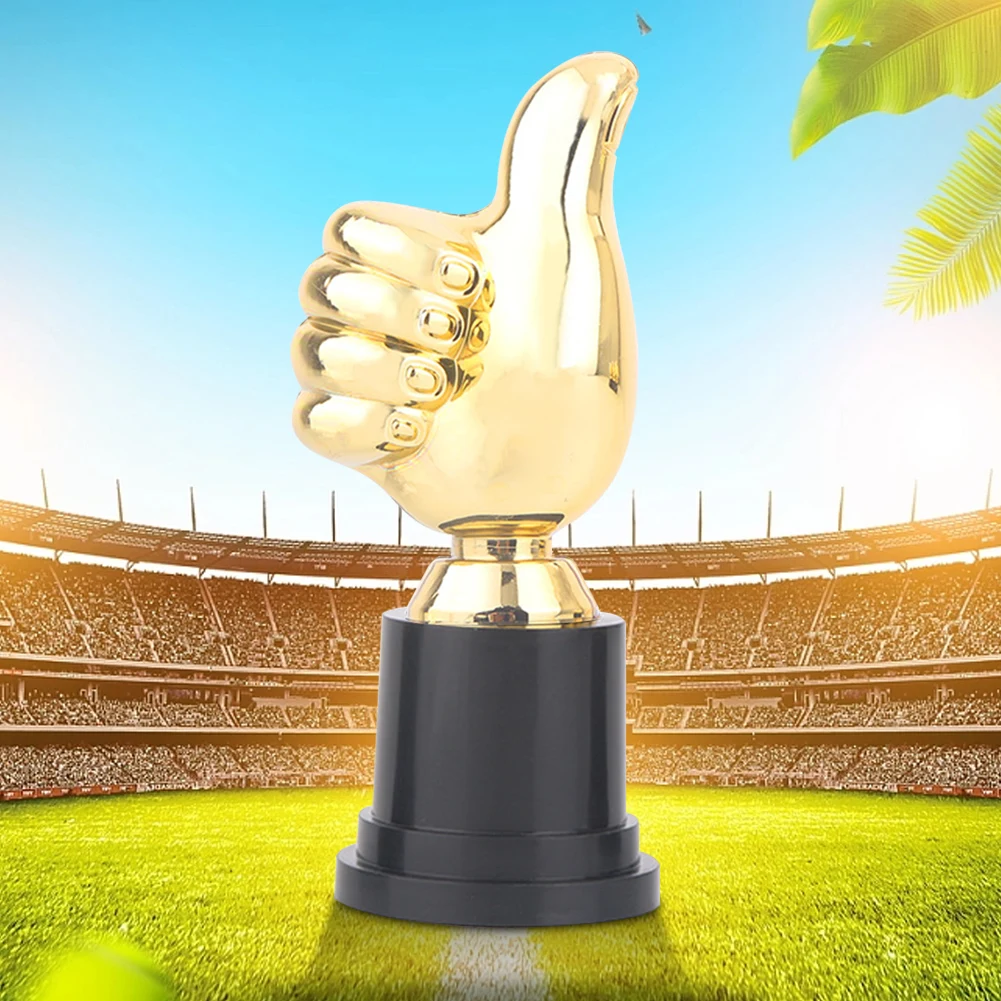 Thumbs Up Trophy Competition Winner Prize 5in High Mini Victory Trophies Award Prizes for Home Desktop Decor