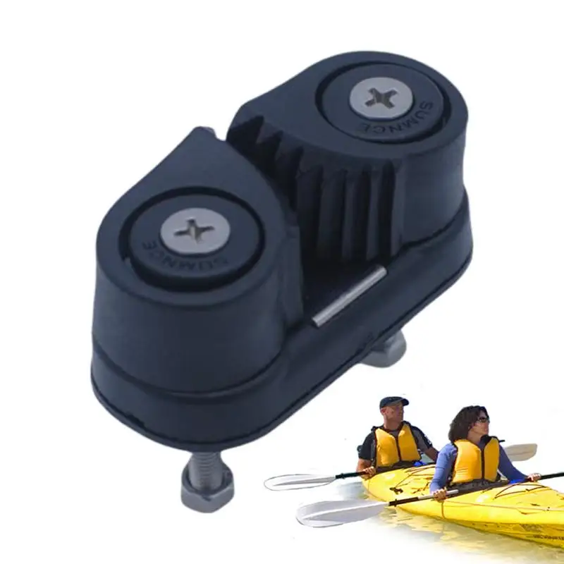 Rope Cam Cleat Multipurpose Nylon Kayak Cam Cleat Lightweight Boat Accessories Black Boat Cam Cleats for Sail Boats Pilates view 2