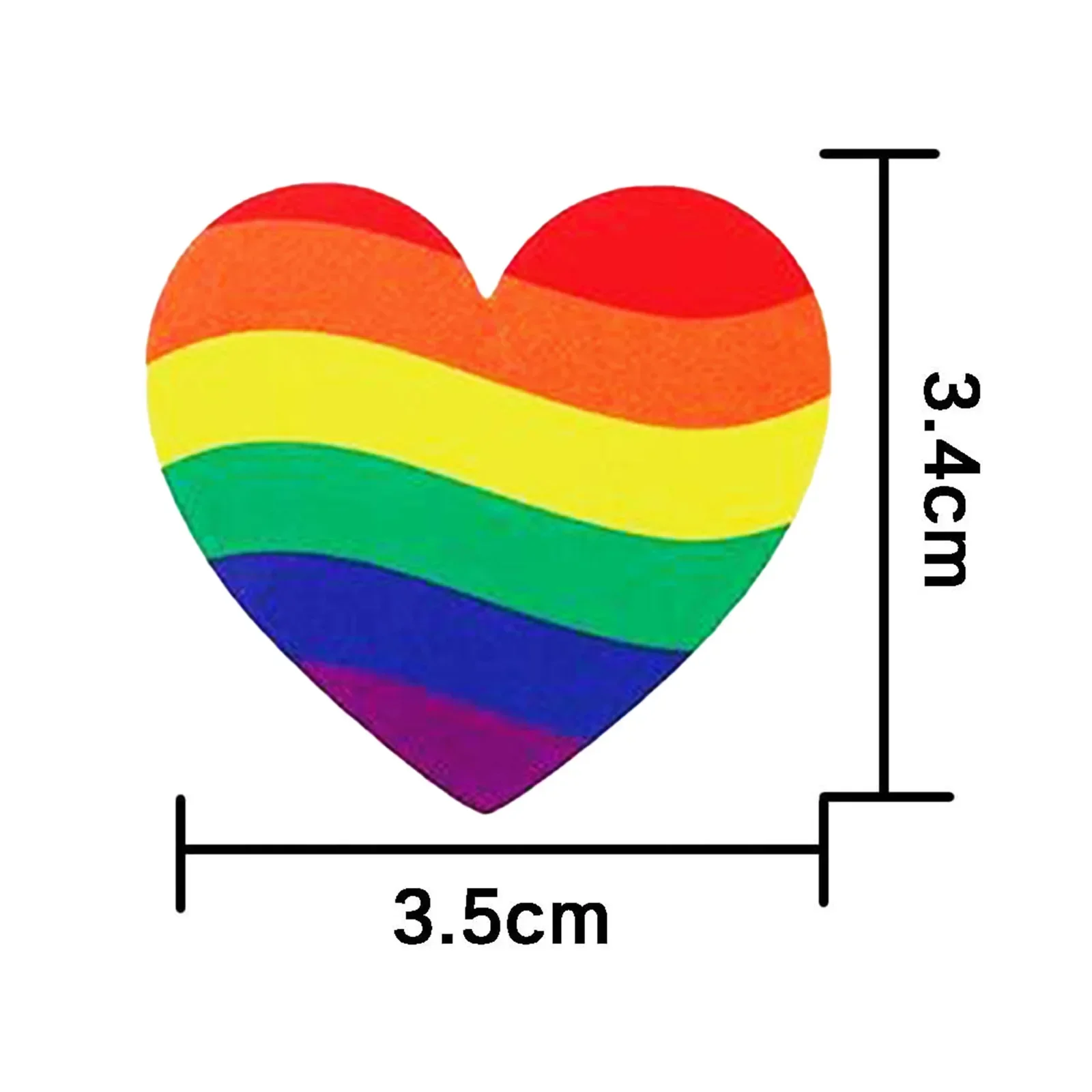 500pcs  Pride Stickers Rainbow Heart Shaped Labels  Adhesive Stickers Decoration For Envelopes Computers Laptops