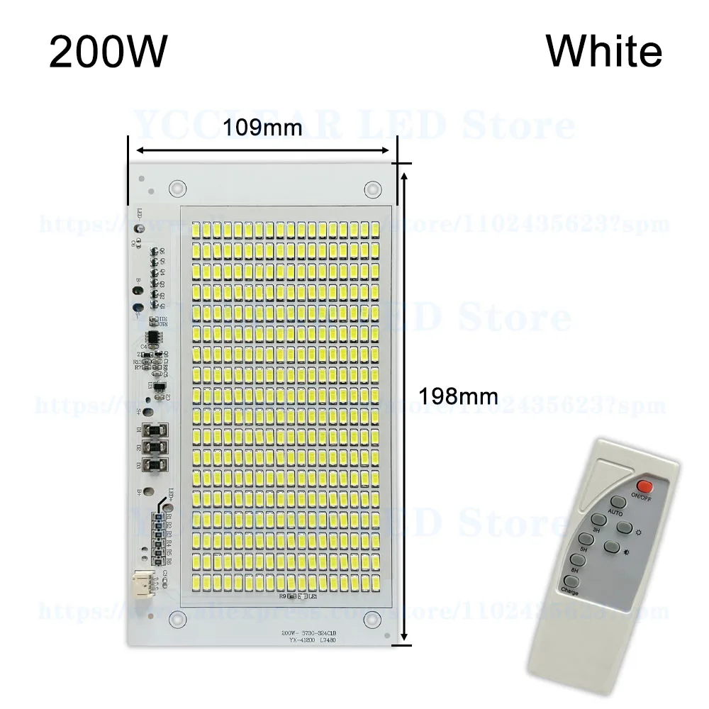 LED Light Board 25W 40W 60W 100W 200W White SMD 5730 Solar Light Source Panel For Outdoor Garden Lamp Remote Control Floodlight