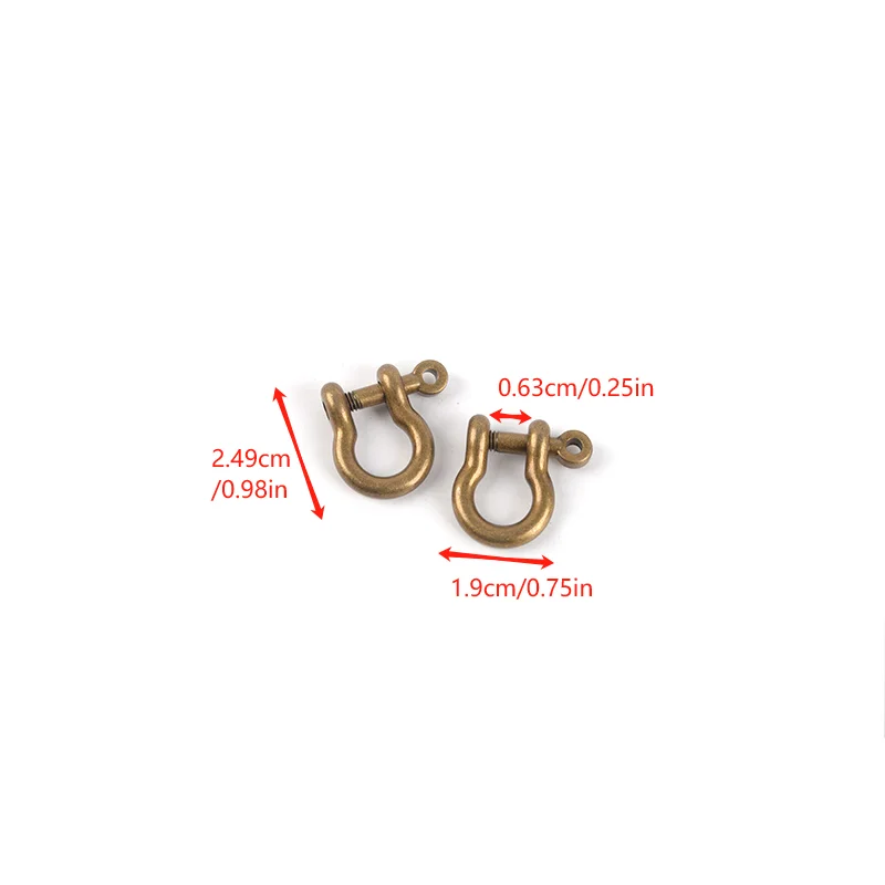 2-Pack Zinc Alloy Horseshoe Shackles Material D-Shaped Horsebit Buckle Saddle Buckle Luggage and Leather Goods Connector Buckle Handmade DIY Bag Hardware Accessories Multiple Colors Available