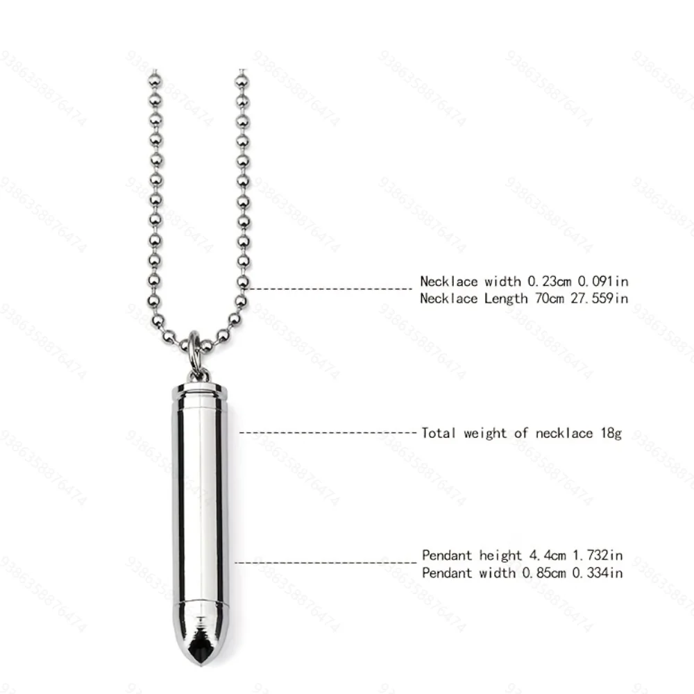 Wholesale Price Stainless Steel Cremation Pets Ash Tube Case Pendants Necklaces Urn Box Jewelry