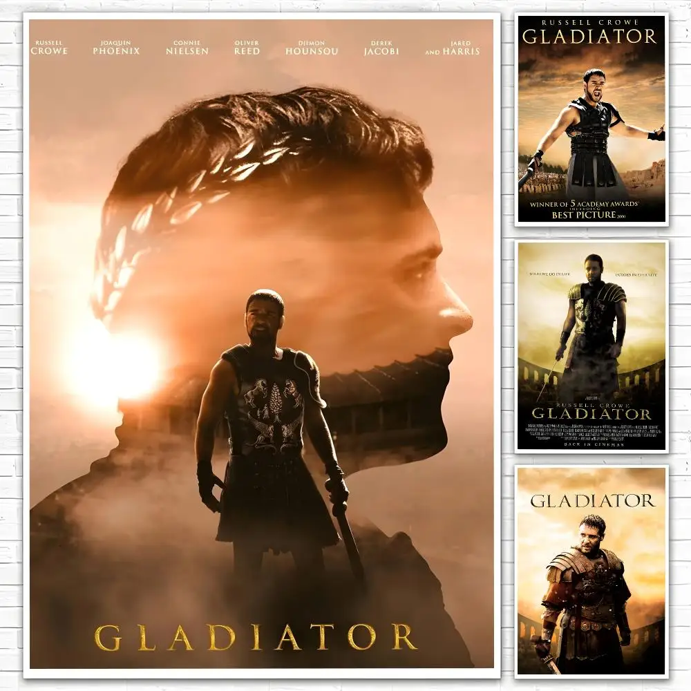 Movie Gladiator Poster Poster All-match HD Waterproof Self-Adhesive Wall Art Sticker For Home Bedroom