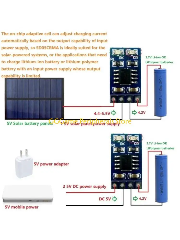 

U55B High-Quality ABS Material Battery for 3.7V & 4.2V Li-Ion Batteries