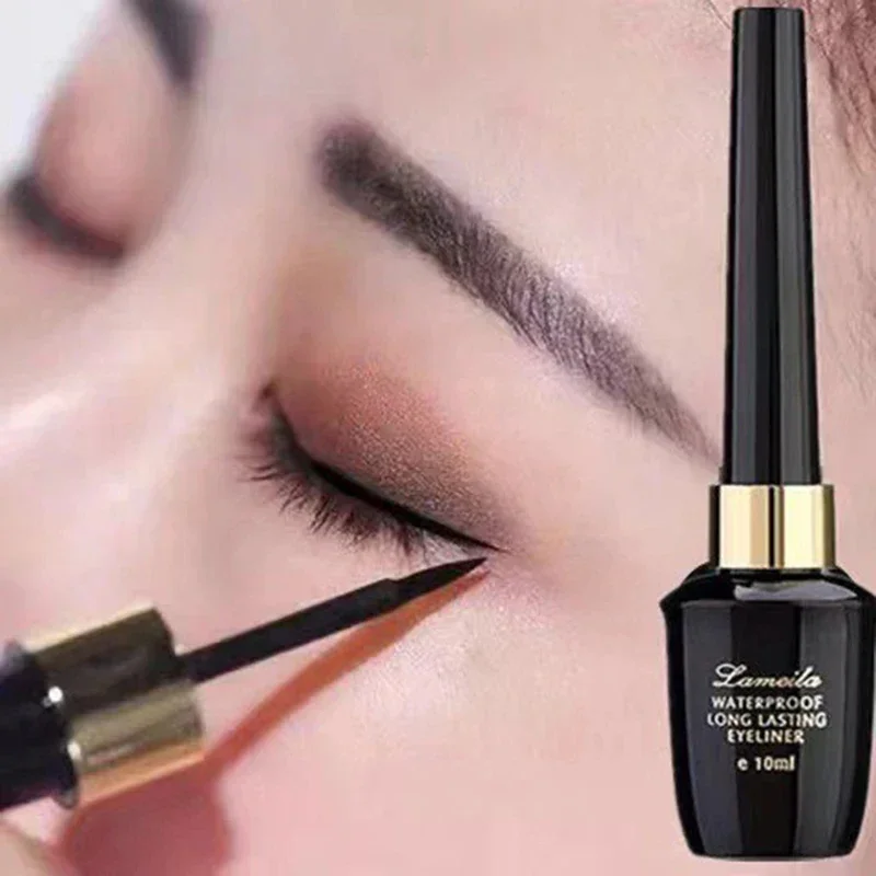 Penna per Eyeliner impermeabile trucco liquido nero ad asciugatura rapida testina Ultra-fine penna a pennello piccola liquida