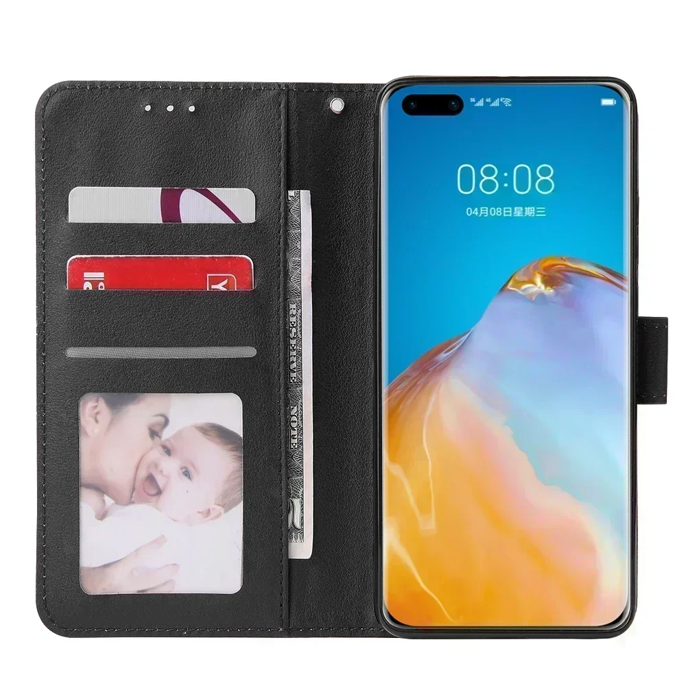 Capa carteira de couro flip para huawei p40 p30 pro p20 p10 p9 p8 mate 20 10 lite p smart plus y7 y6 y5 2019 2018 capa protetora