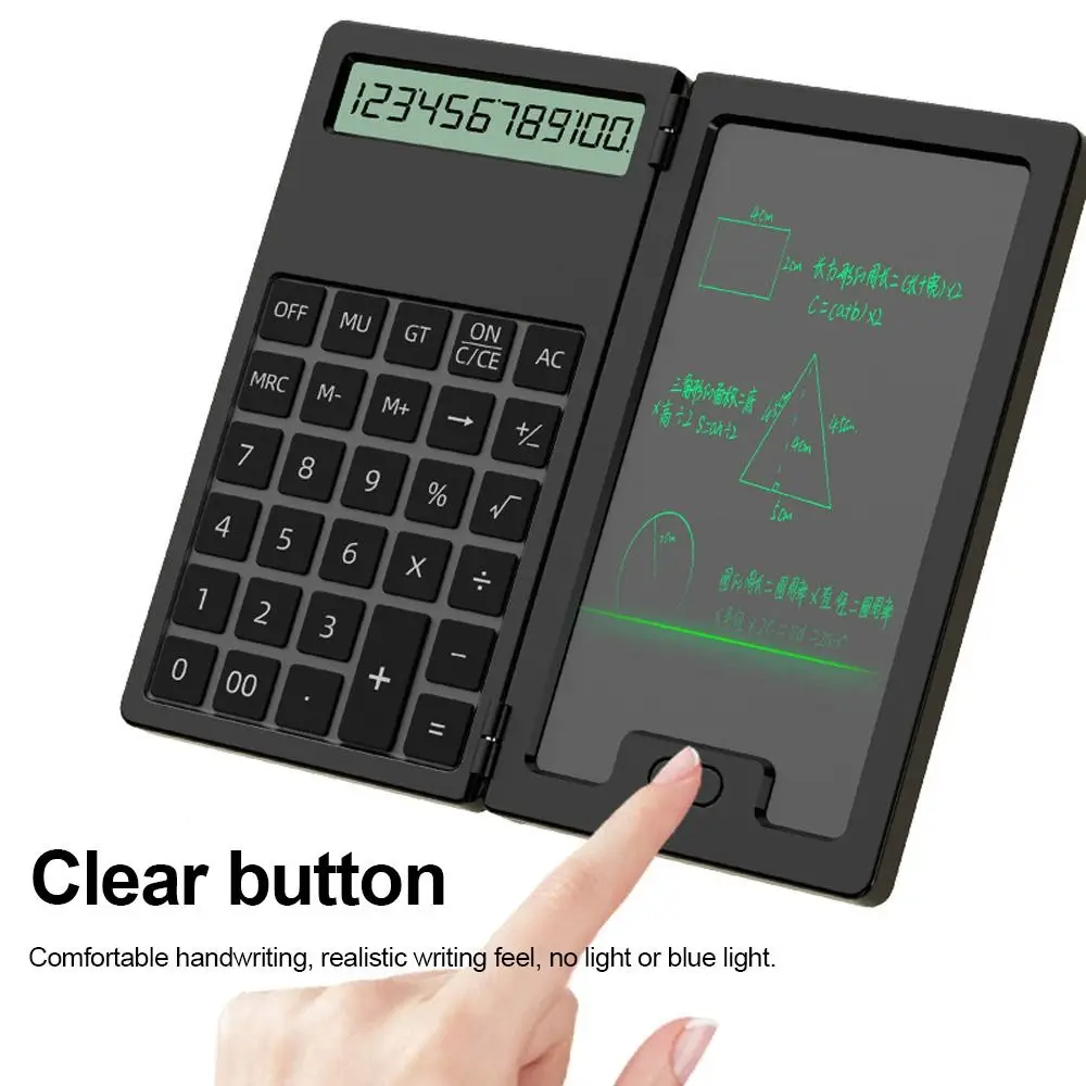 Calculadoras científicas de 12 dígitos, bloco de notas lcd com caneta, calculadora de matemática, bloco de escrita, calculadora de contabilidade multifuncional, escritório