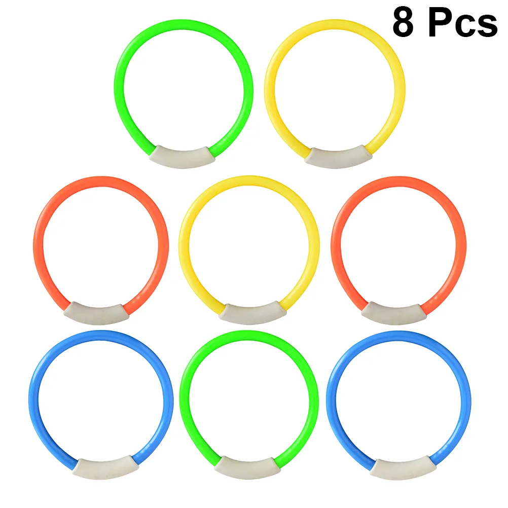 

8 Pcs Great Gift Toys for Kids Diving Ring Underwater Random Color Rings Training Perfect