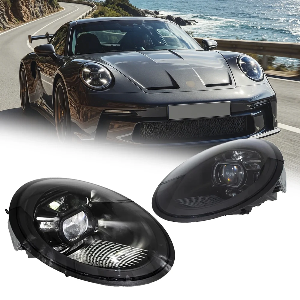 

Передние фары TYPY Car Head Lights Full LED для Porsche 911 PDLS Matrix Laser 2012-2018 годов выпуска, в сборе, с сигнальными лампами 991.