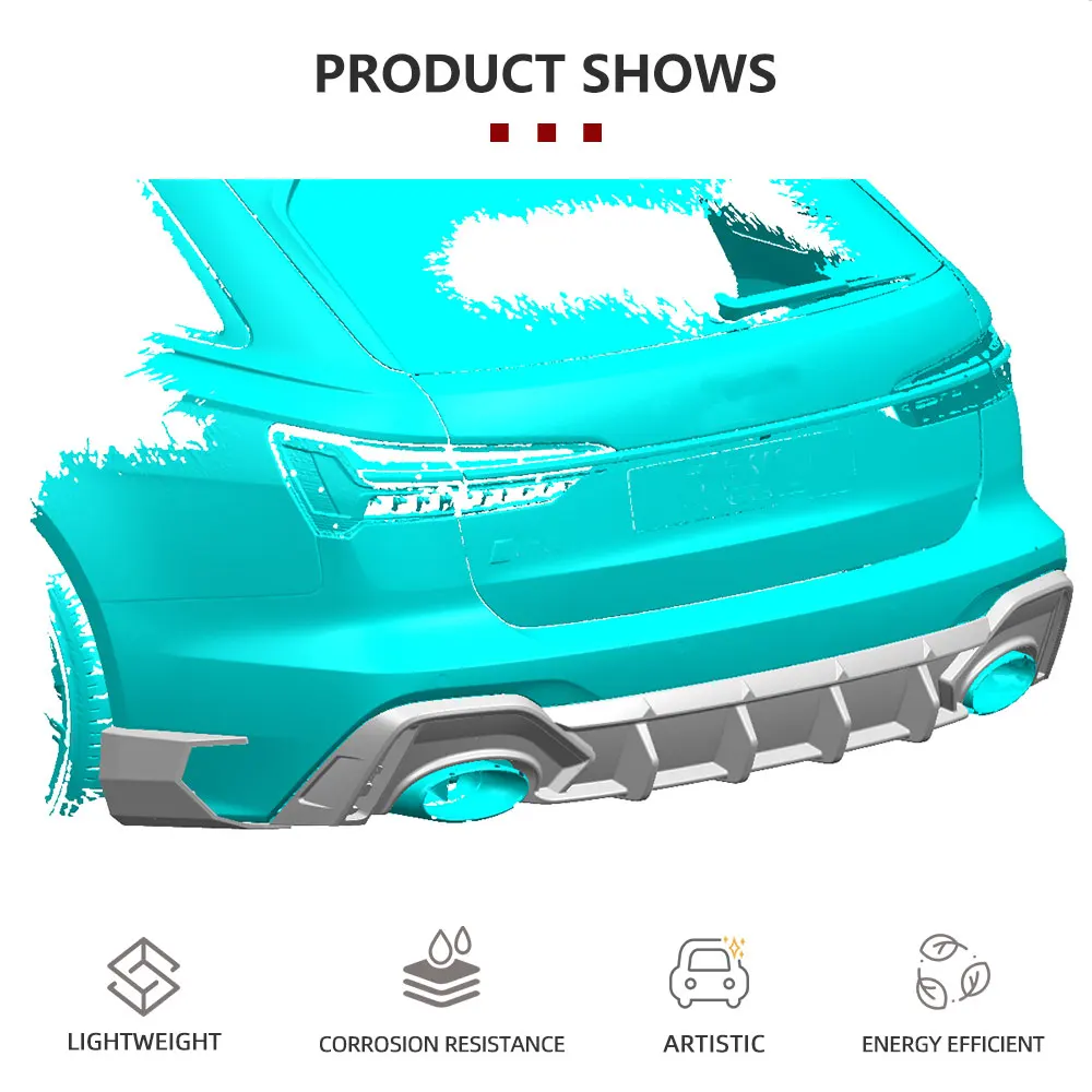 Dry Carbon Car Rear Bumper Diffuser Lip Spoiler for Audi RS6 C8 Avant 2019-2021 Rear Diffuser Lip Splitters Protector view 4