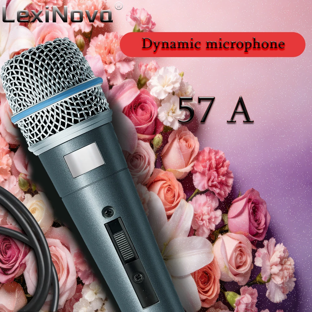 

BT-57A Dynamic Handheld Microphone Supercardioid For Stage Singing Professional Wired Microphone for Karaoke BBOX Recording