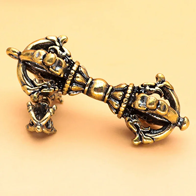 1 قطعة خمر النحاس التبتية الحرفية البوذية النحاس خمسة أسهم Dorje Vajra مدقة مفتاح الحلي مكتب منزلي الديكور