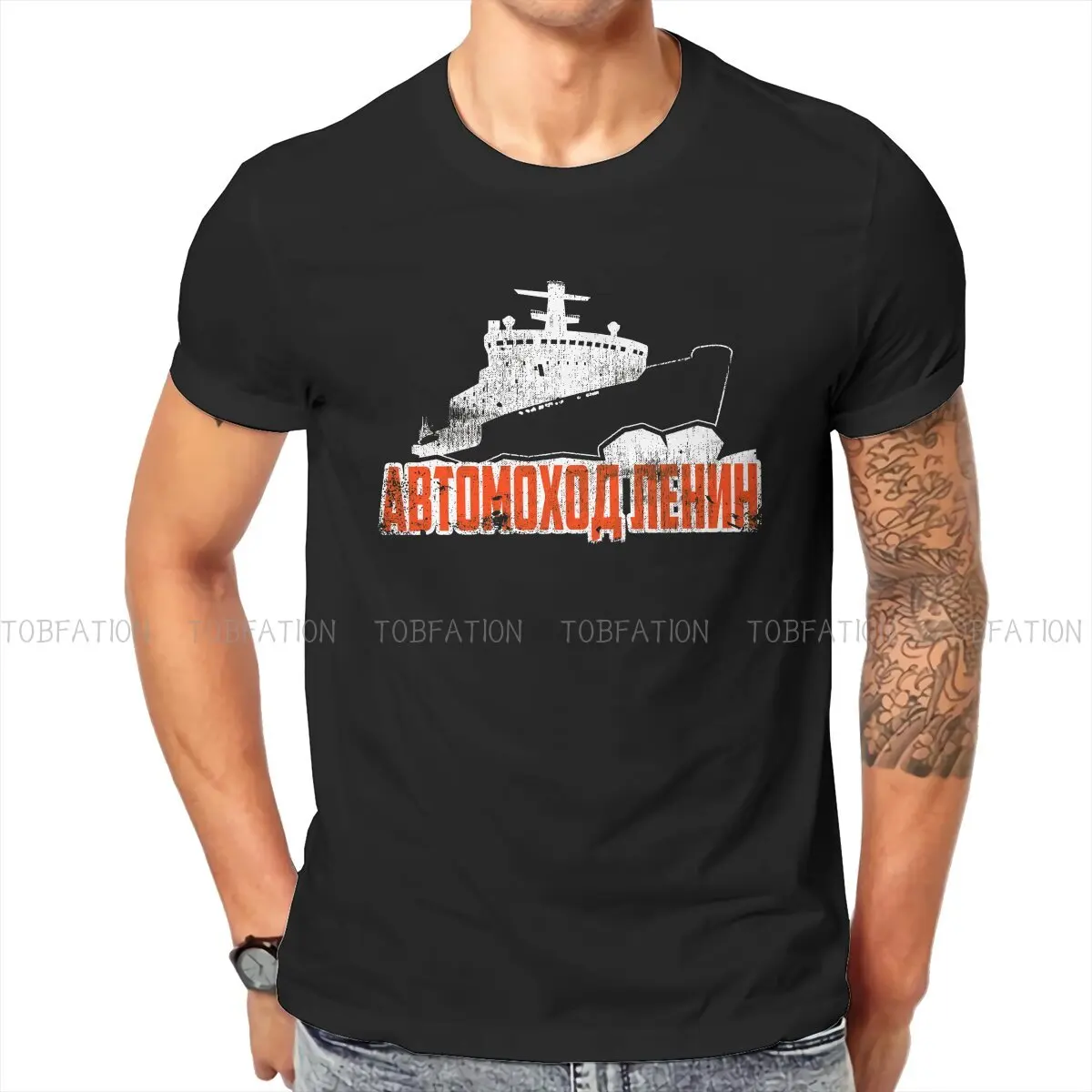 Russian USSR CCCP Original TShirts Soviet Icebreaker Vintage War Ship Retro  Distinctive Homme T Shirt Funny Tops Size S-6XL