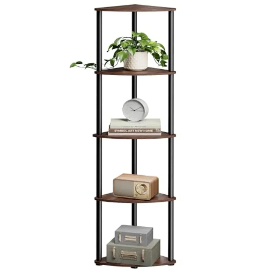 

Superfast Toolless Assembly, Corner Shelf Stand, 5-Tier Corner Standing Shelf, Living Room, Bedroom, Kitchen, 15 x 10.6 x 54.7