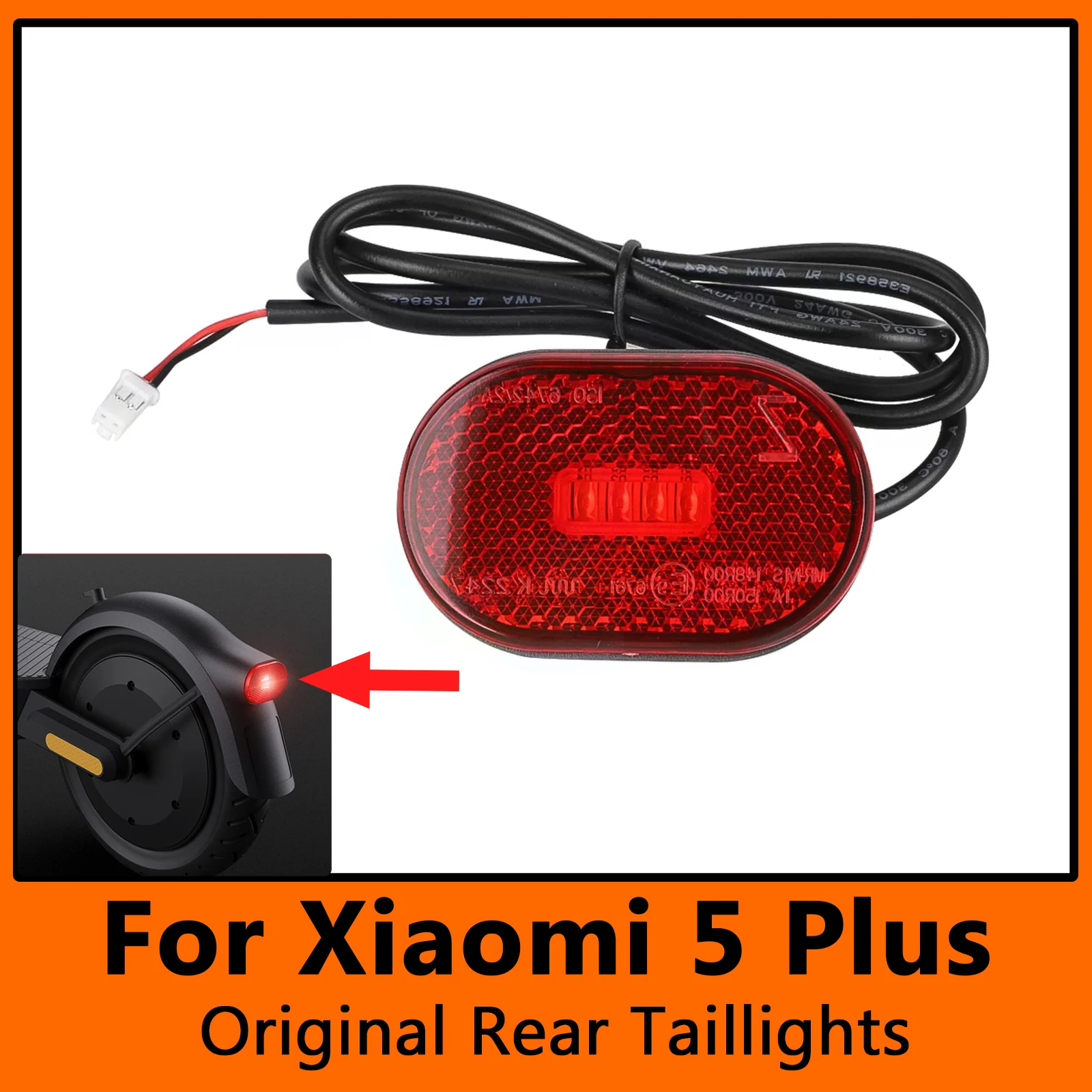 

Оригинальный задний фонарь для электрического скутера Xiaomi 5 Plus, светодиодный стоп-сигнал, задний фонарь, водонепроницаемые детали задних фонарей высокой яркости