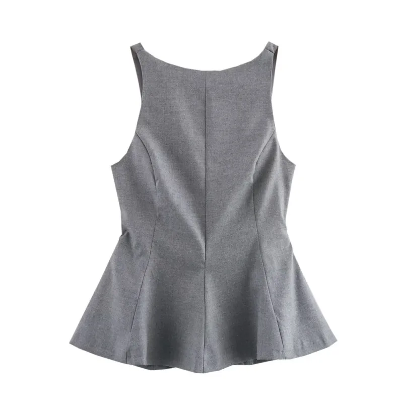 TRAF Woman Bow Tie Tank Top Women Spring Top Sexy Backless Thin Shoulder Strap Camisole Women's Waistcoat Female Tops