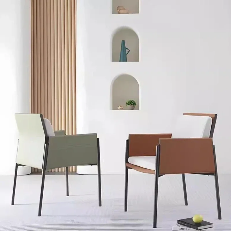 JHZ for Creative  Dining Chairs Nordic High End Modern Nordic Waiting Dining Chairs Minimalist Clear Lazy Muebles Home
