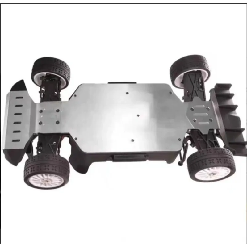 Brushed 304 Stainless Steel Front & Rear Chassis Guard For 1:7 MJX 7303 RC Rally Car, Stock Screw Direct‑Fit Upgrade Part