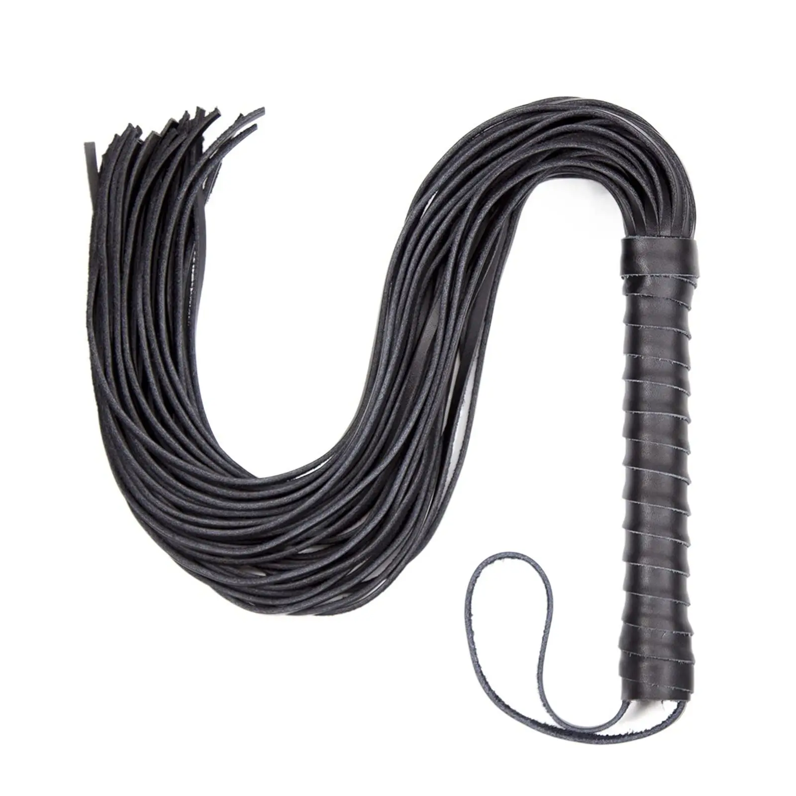 68CM Genuine Leather Tassel Horse Whip with Handle Flogger Equestrian Whips Teaching Training Riding Whips Whip