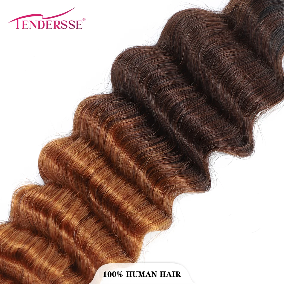 Tendresse capelli umani Remy brasiliani sciolti fasci di onde profonde 100% capelli non trattati sciolti intrecciati ricci profondi 3 fasci 150%