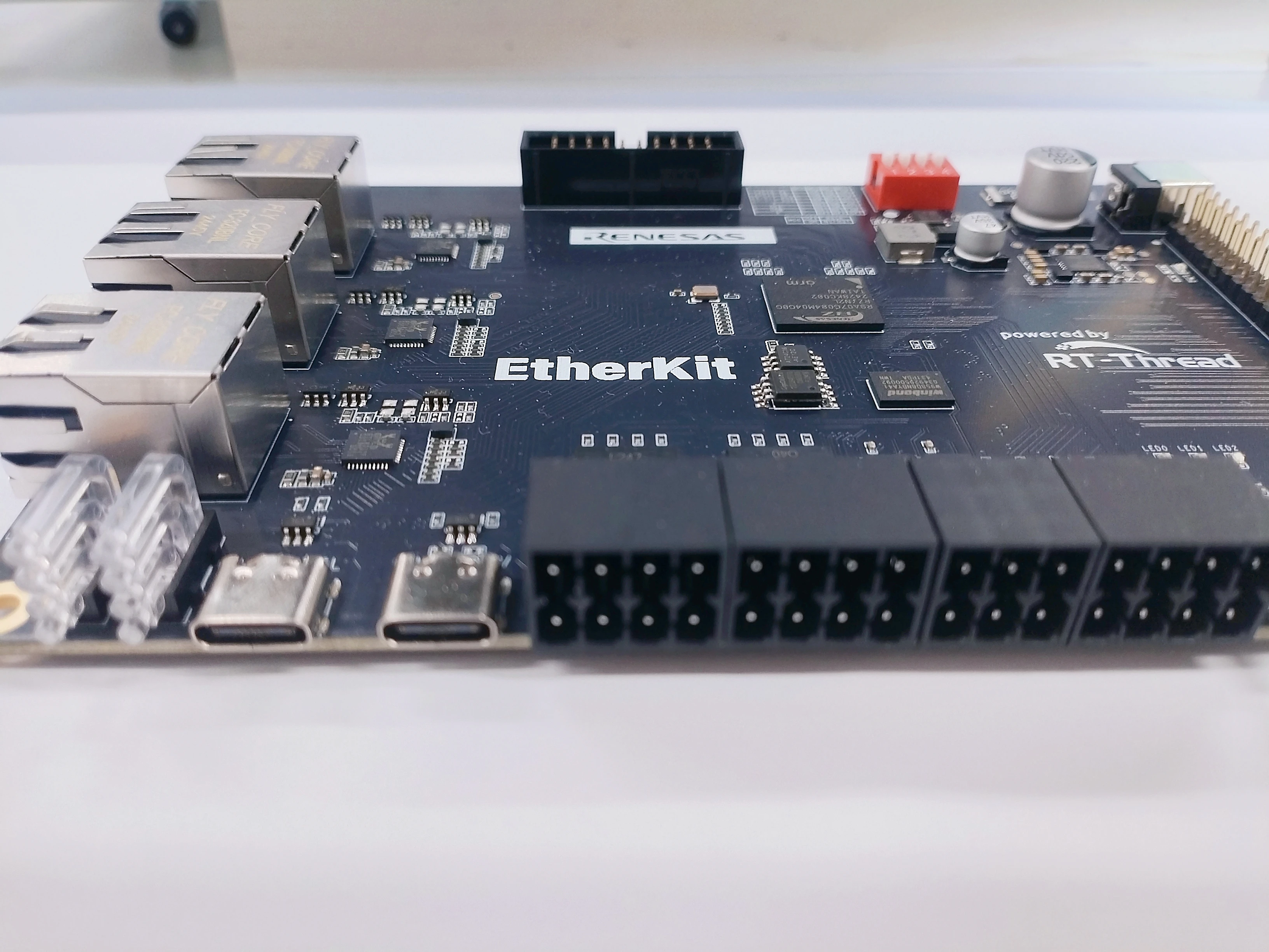 لوحة تطوير EtherKit، Renesas RZ/N2L Cortex-R52 400MHz، 3 منافذ جيجابت إيثرنت TSN، EtherCAT PROFINET EtherNet/IP