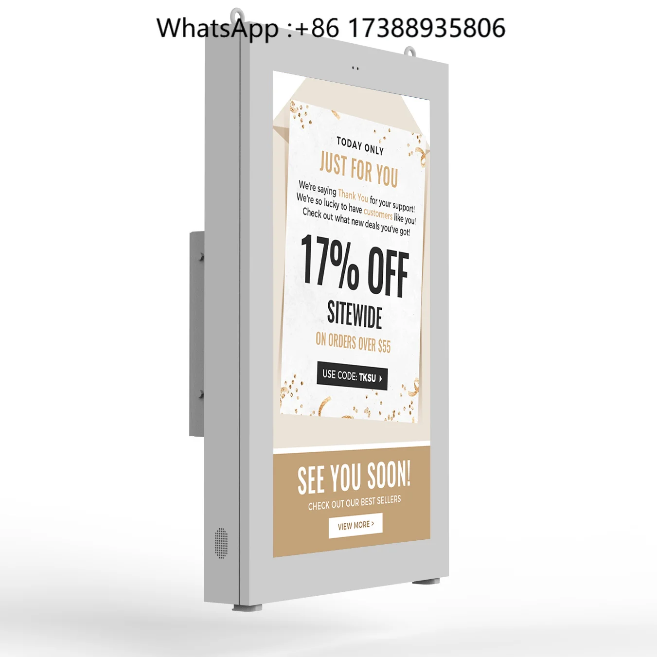 Outdoor Advertising Screen Waterproof Lcd Display Wall Mount Digital Signage Outdoor Advertising Equipment