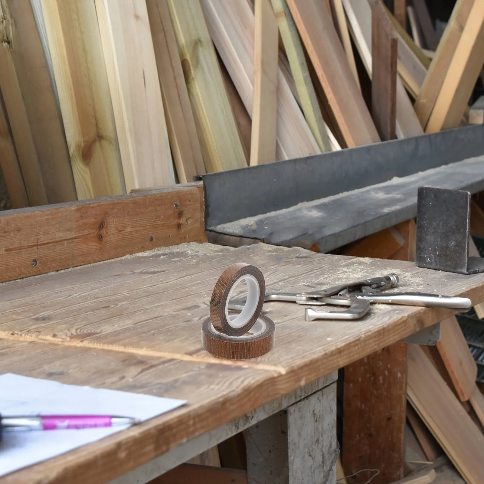 Cinta Ptfe, rollo de cinta aislante de sellado de 10m para máquina selladora al vacío, estética mejorada, cintas aislantes fáciles de cortar,