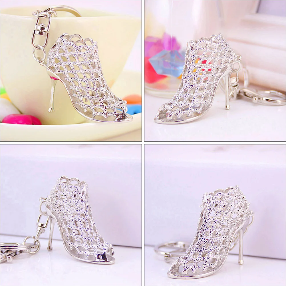 2 Pcs Purse Accessories Empty High Heel Keychain Lady Bags Decoration Miss Wire