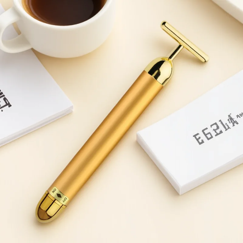 Masażer wibracyjny do twarzy, ujędrniający roller do twarzy, pielęgnacja urody, wyszczuplający pałeczka do twarzy, domowe narzędzie do pielęgnacji skóry, wielofunkcyjne urządzenie kosmetyczne.