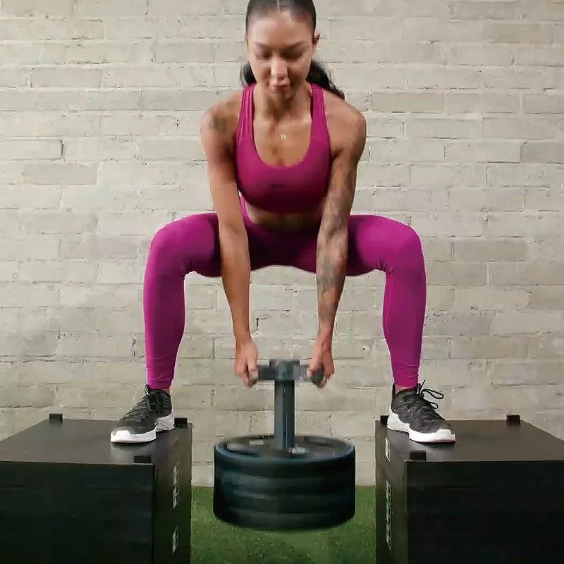 Podwójny uchwyt w kształcie T Kettlebell Fitness Grip regulowany T-Bell drążek do treningu pośladków z głębokim przysiadem