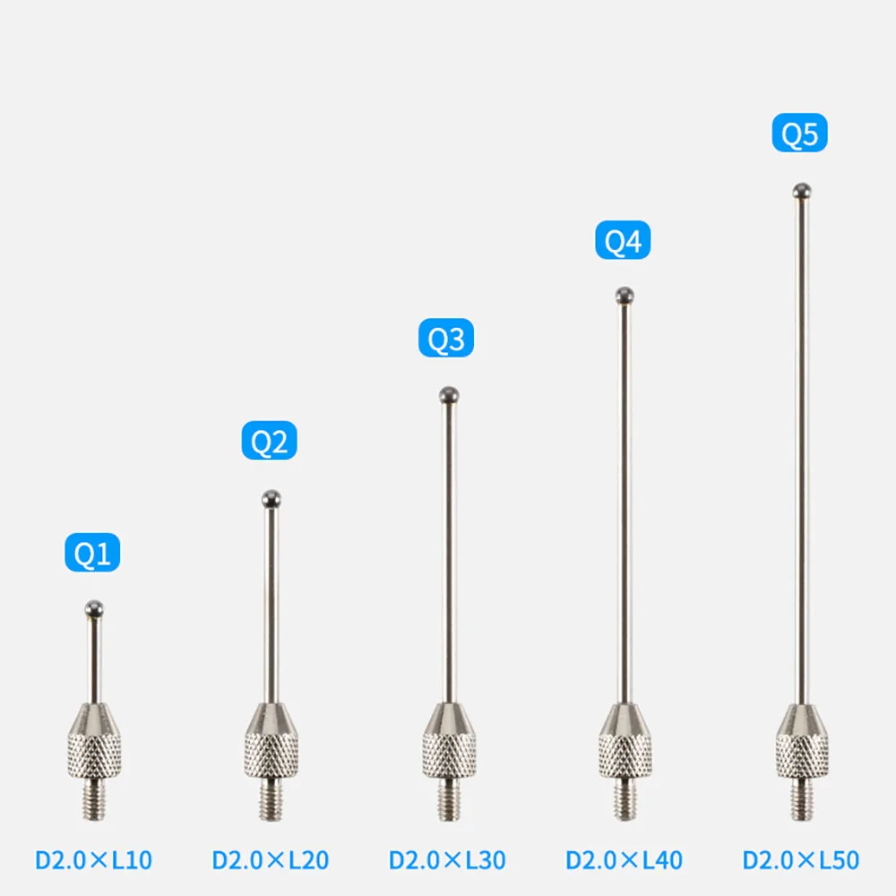 CNC 3D edge finder sub-rod probe measuring head ruby tungsten steel needle dial indicator dial gauge extended measuring head