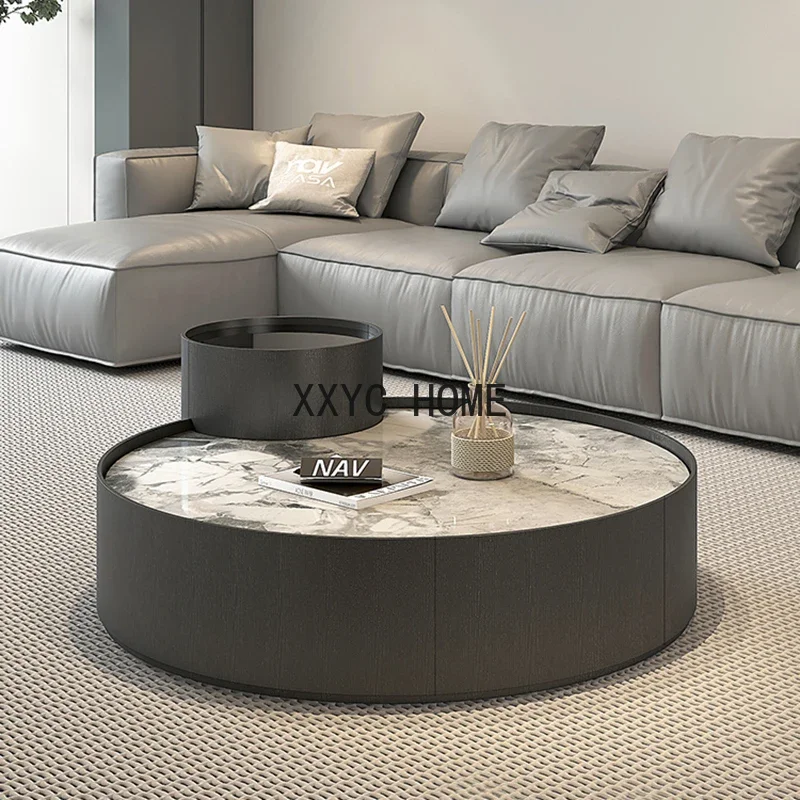 Luxury Italian Modern Service Coffee Table Writing Service White Coffee Tables Living Room Decoration Table Basse Home Furniture