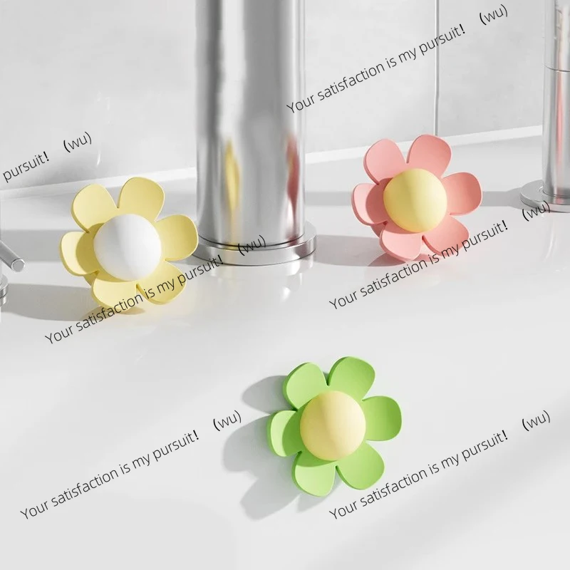​3Pcs Cute Flower Silicone Sink Overflow Cover - Bathroom Anti-Leak Seal Cap, Prevents Odor & Insects with Universal Fit