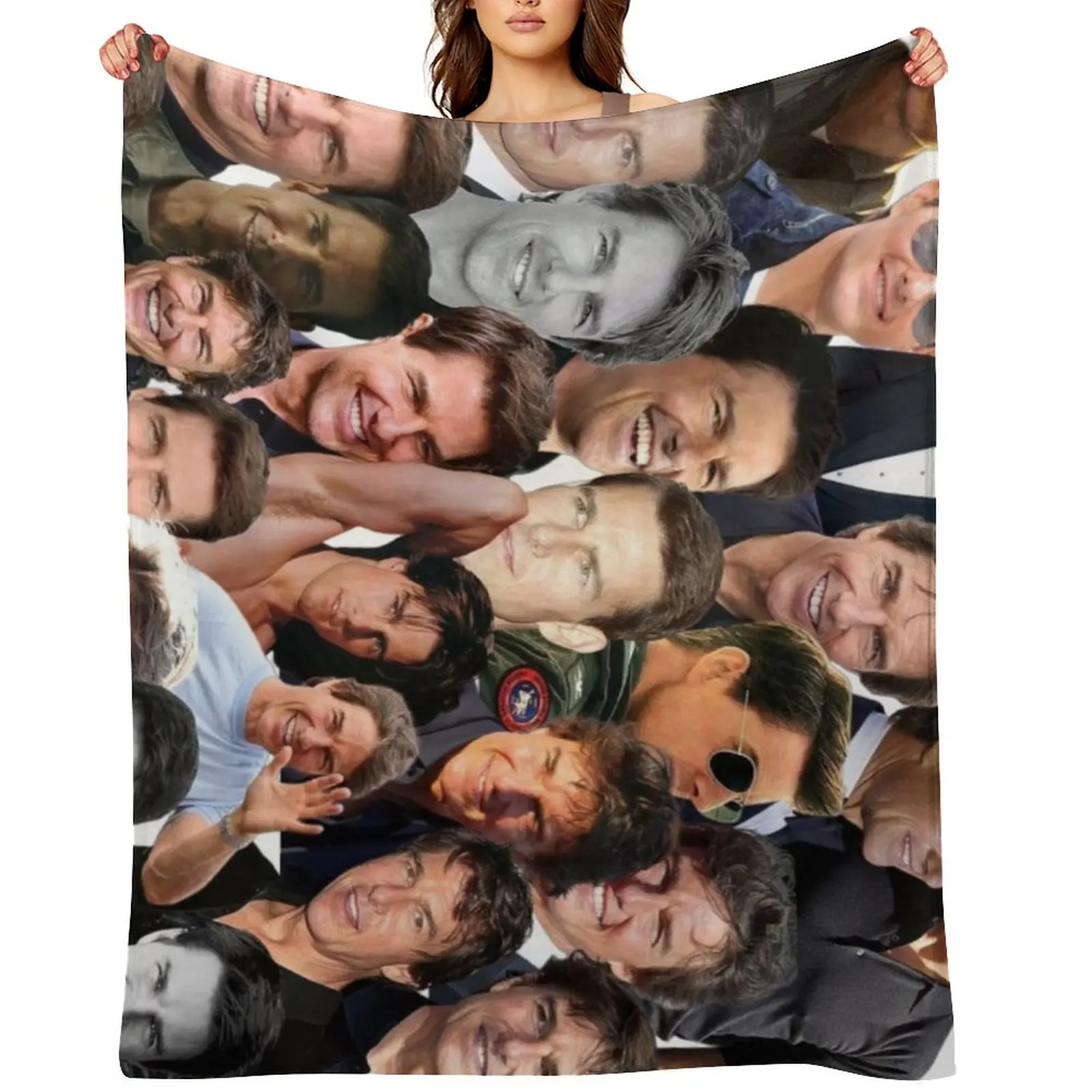 

tom cruise photo collage Throw Blanket cosplay anime Extra Large Throw Luxury Throw Sleeping Bag Blankets