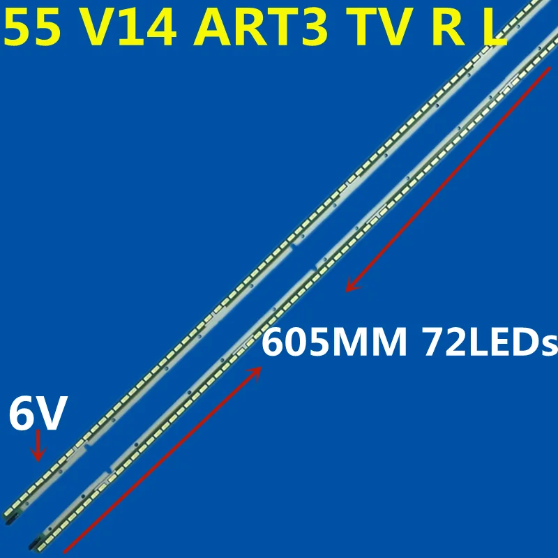 

2PCS LED Backlight Strip 55 V14 ART3 TV R L 6916L-1745A 1746A 6922L-0087A For 55UB9500 55UB950V 55LA9650 55LA9659 55LA965W