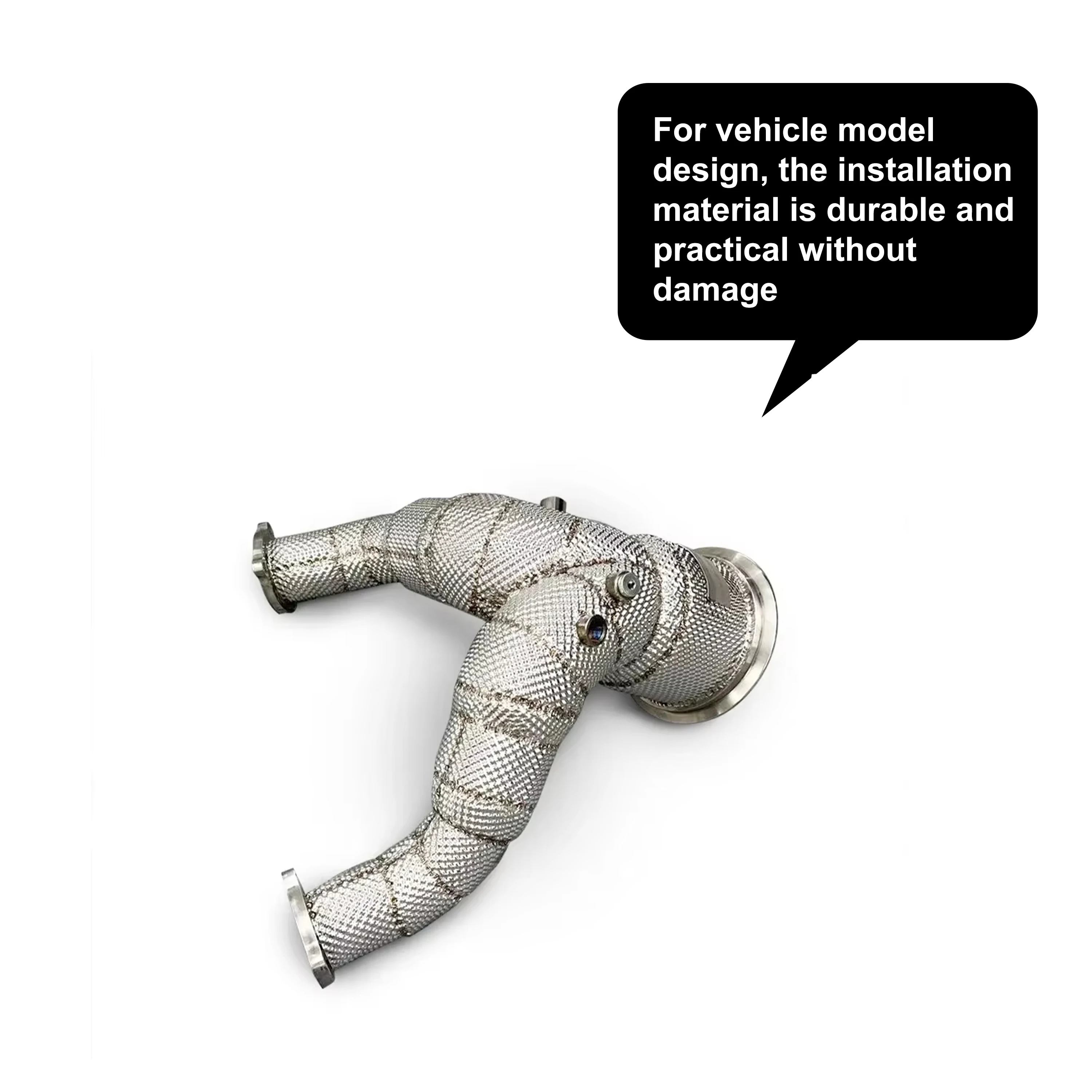 ACE für Audi SQ5 B9 3.0T Downpipe mit Hitzeschild, Leistungsstarkes Freifluss-Auspuffrohr aus SUS304 - Auto-Zubehör – Detail 6