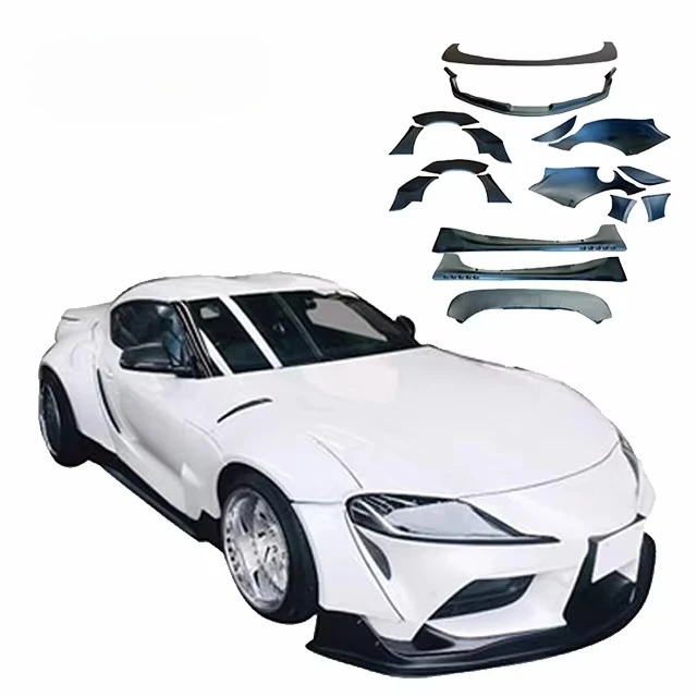 For Toyota Supra A90 A91 Wide Body Kit Supra A90 Front Bumper Front Lip Fender Side Skirt Rear Trunk