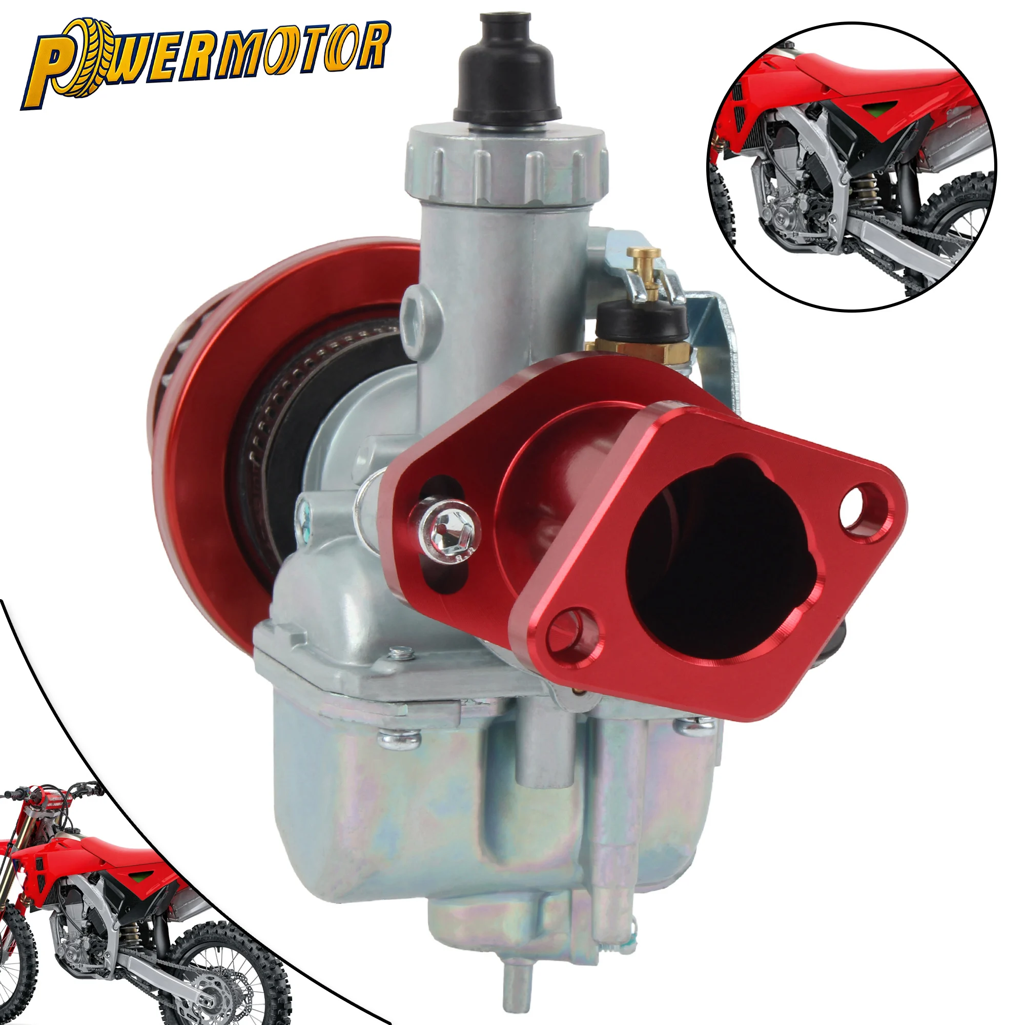 

For Mikuni VM22 26mm Motorcycle Carburetor Kit Intake Pipe Air Filter 110cc 125cc 140cc Pit Dirt Bike Motocross Carburettor