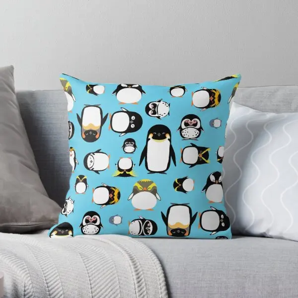 Know Your Penguins  Printing Throw Pillow Cover Bed Wedding Office Fashion Decorative Decor Square Pillows not include One Side