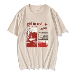 Singer Girl in Red T-shirts Casual Comfortable Cotton Women Tee-shirt Hip Hop Streetwear Summer O-neck High Quality Tshirts Tees