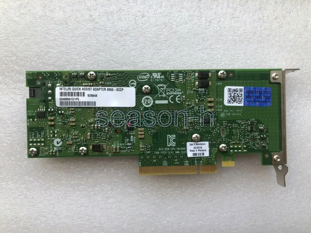 Adapter Card for INTEL IQA89501G1P5 QuickAssist 8950-SCCP card