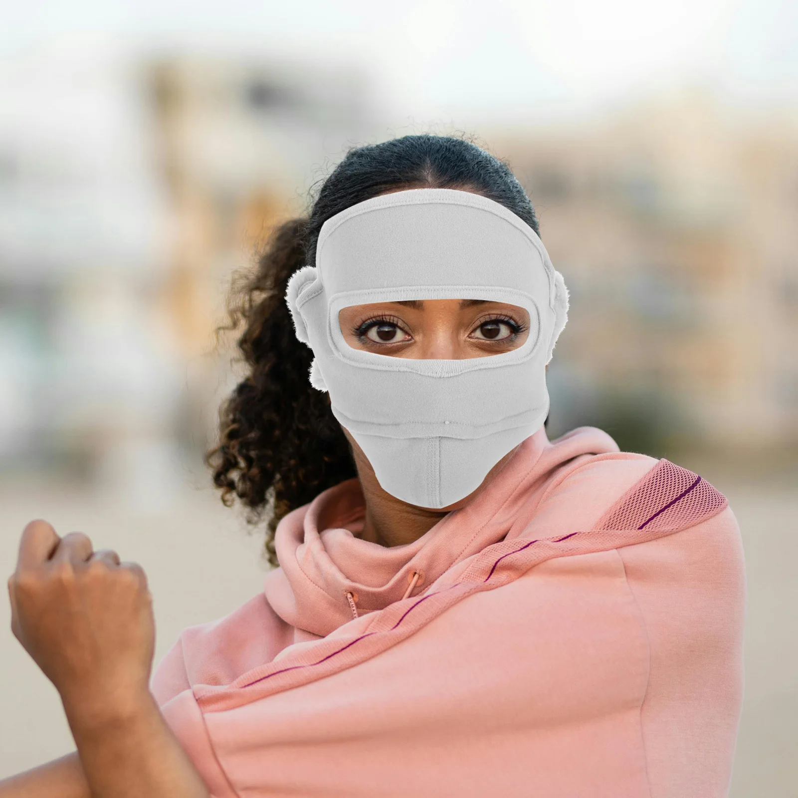 قناع التزلج بالاكلافا قناع الوجه الشتوي الأذن أكثر دفئا يندبروف مريح أنيق الرجال النساء ركوب الدراجات على الجليد #6